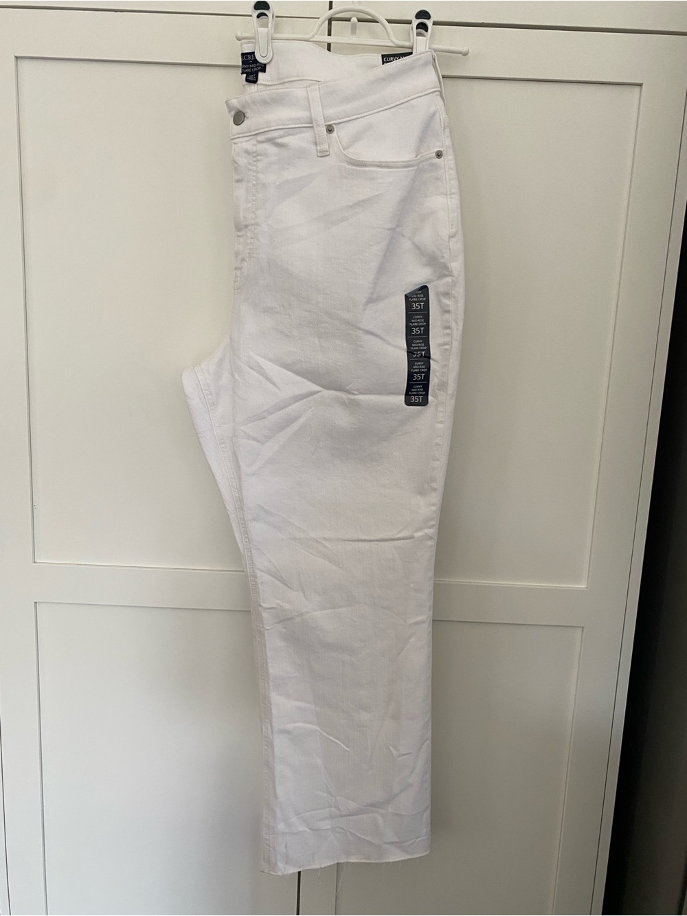 J. Crew Curvy Mid-Rise Flare Crop Signature Stretch Pants Size 35T